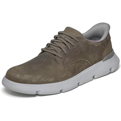 Skechers Herren Garza Duran Slip-InTurnschuhe, Dark Taupe Leather / Synthetic, 45 EU Skechers Herren Garza Duran Slip-InTurnschuhe, Dark Taupe Leather / Synthetic, 45 EU