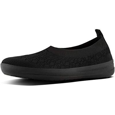 Fitflop Damen Uberknit Ballerina With Bow Geschlossene Ballerinas, Schwarz, 36 EU Fitflop Damen Uberknit Ballerina With Bow Geschlossene Ballerinas, Schwarz, 36 EU