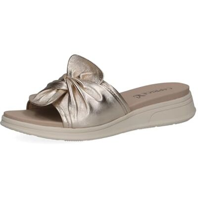 CAPRICE Damen Sandale aus Leder, Metallic (LT.Gold Metal.), 40 CAPRICE Damen Sandale aus Leder, Metallic (LT.Gold Metal.), 40