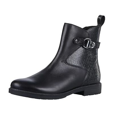 MARCO TOZZI Damen Stiefeletten ohne Absatz mit Lederanteil Flach, Schwarz (Black Comb), 36 EU MARCO TOZZI Damen Stiefeletten ohne Absatz mit Lederanteil Flach, Schwarz (Black Comb), 36 EU