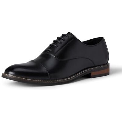 Amazon Essentials Herren Oxford-Abendschuhe Mit Captoe-Zehenpartie, Schwarz, 43 EU Amazon Essentials Herren Oxford-Abendschuhe Mit Captoe-Zehenpartie, Schwarz, 43 EU