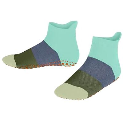 FALKE Unisex Kinder Stoppersocken Colour Block K Hp Baumwolle rutschhemmende Noppen 1 Paar, Grün Spearmint 7218, 27-30 FALKE Unisex Kinder Stoppersocken Colour Block K Hp Baumwolle rutschhemmende Noppen 1 Paar, Grün Spearmint 7218, 27-30