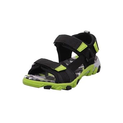 Superfit Jungen Henry Knöchelriemen Riemchensandalen, SCHWARZ/GRÜN, 35 EU Superfit Jungen Henry Knöchelriemen Riemchensandalen, SCHWARZ/GRÜN, 35 EU