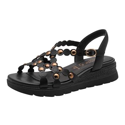Tamaris COMFORT Damen Wedge/Plat Sand BLACK NAPPA 40 Tamaris COMFORT Damen Wedge/Plat Sand BLACK NAPPA 40
