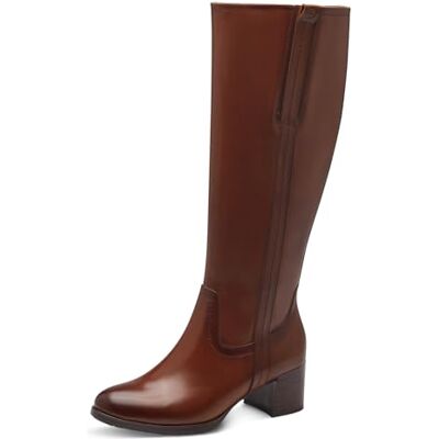 Tamaris COMFORT Damen Hohe Stiefel mit Absatz mit Reißverschluss Elegant, Braun (Cognac), 39 EU Tamaris COMFORT Damen Hohe Stiefel mit Absatz mit Reißverschluss Elegant, Braun (Cognac), 39 EU