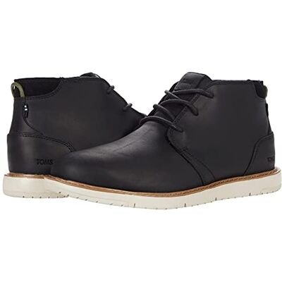 TOMS Navi Boot Herren Chukka Boot, Schwarzes, wasserabweisendes Leder, 43 EU TOMS Navi Boot Herren Chukka Boot, Schwarzes, wasserabweisendes Leder, 43 EU