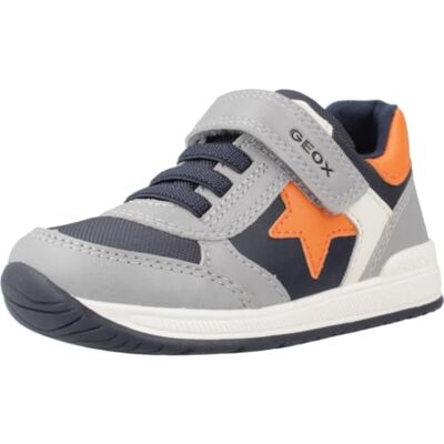 Geox Baby B RISHON Boy First Steps Grey/ORANGE 25_EU Geox Baby B RISHON Boy First Steps Grey/ORANGE 25_EU