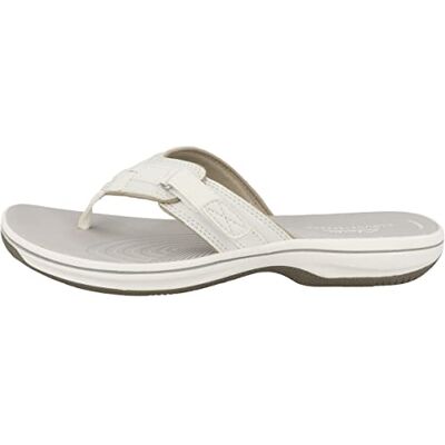 Clarks Damen Brinkley Sea Zehentrenner Turnschuhe, Weiß White Synthetic, 41 EU Clarks Damen Brinkley Sea Zehentrenner Turnschuhe, Weiß White Synthetic, 41 EU