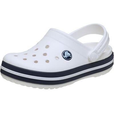 Crocs Crocband Clog, Weiß/Marineblau, Größe 44, Weiß Marineblau, 27/28 EU Crocs Crocband Clog, Weiß/Marineblau, Größe 44, Weiß Marineblau, 27/28 EU