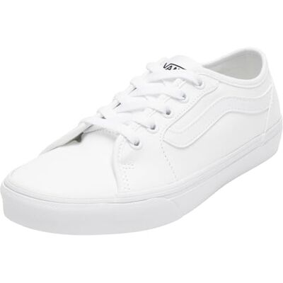 Vans Filmore Decon Damen Schnürschuh Cupsole Checkred Sneaker, Weiß (Classic White), 39 EU Vans Filmore Decon Damen Schnürschuh Cupsole Checkred Sneaker, Weiß (Classic White), 39 EU