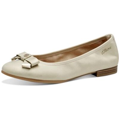 s.Oliver Damen Ballerinas mit Schleife Elegant, Gold (Champagne), 38 EU s.Oliver Damen Ballerinas mit Schleife Elegant, Gold (Champagne), 38 EU