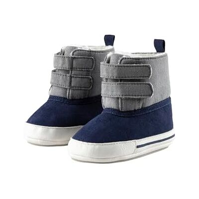 Sterntaler Babystiefel aus gewebtem Velour mit Kunstleder, Jungen mit aufgenähter und rutschfester Sohle Klettverschluss gefüttert mit Teddyflausch, marine, 22 Sterntaler Babystiefel aus gewebtem Velour mit Kunstleder, Jungen mit aufgenähter und rutschfester Sohle Klettverschluss gefüttert mit Teddyflausch, marine, 22