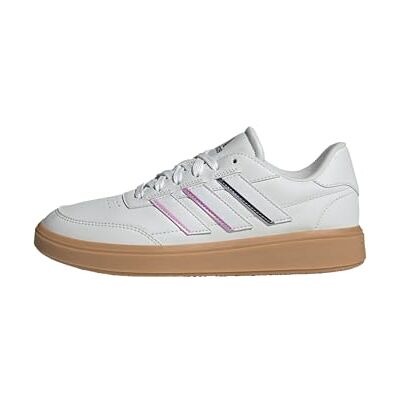 Adidas Damen Courtblock Shoes, Crystal White/Crystal White/Aurora Plum, 40 EU Adidas Damen Courtblock Shoes, Crystal White/Crystal White/Aurora Plum, 40 EU