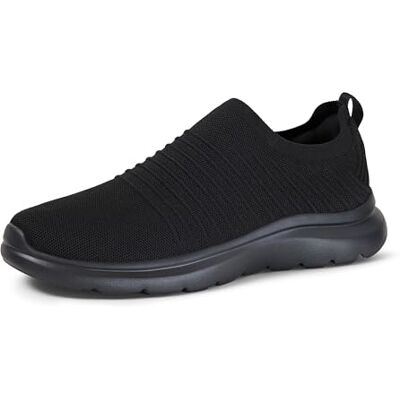 Amazon Essentials Herren Leichte Slip-On-Walkingschuhe, Schwarz, 45 EU Amazon Essentials Herren Leichte Slip-On-Walkingschuhe, Schwarz, 45 EU