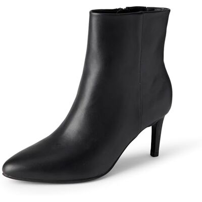 Amazon Essentials Damen Festliche Stiletto-Stiefeletten, Schwarz Kunstleder, 35 EU Amazon Essentials Damen Festliche Stiletto-Stiefeletten, Schwarz Kunstleder, 35 EU