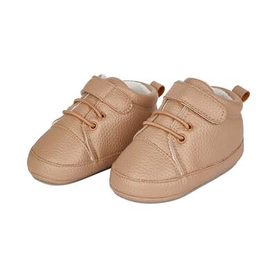 Sterntaler Baby Schuhe Unisex Sneaker aus Kunstleder mit rutschfester Sternensohle Baby Schuhe mit Klettverschluss und Futter aus Frottee, beige, Größe 16 Sterntaler Baby Schuhe Unisex Sneaker aus Kunstleder mit rutschfester Sternensohle Baby Schuhe mit Klettverschluss und Futter aus Frottee, beige, Größe 16