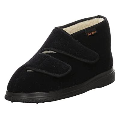 Fischer Markenschuh Fischer Unisex-Erwachsene Ortho, Flache Hausschuhe, Schwarz (schwarz 222), 42 EU Fischer Markenschuh Fischer Unisex-Erwachsene Ortho, Flache Hausschuhe, Schwarz (schwarz 222), 42 EU