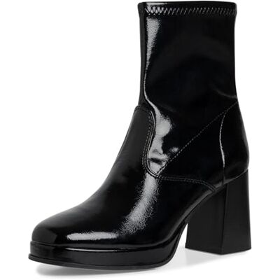 Tamaris Damen Boots mit Absatz Blockabsatz; BLACK PATENT/schwarz; 39 EU Tamaris Damen Boots mit Absatz Blockabsatz; BLACK PATENT/schwarz; 39 EU
