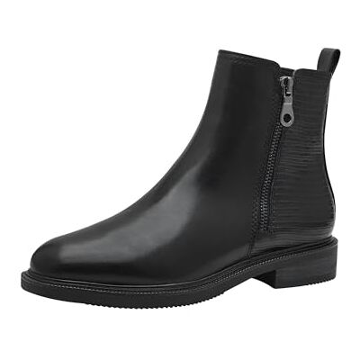 MARCO TOZZI Damen Stiefeletten ohne Absatz mit Lederanteil Elegant, Schwarz (Black Comb), 39 EU MARCO TOZZI Damen Stiefeletten ohne Absatz mit Lederanteil Elegant, Schwarz (Black Comb), 39 EU