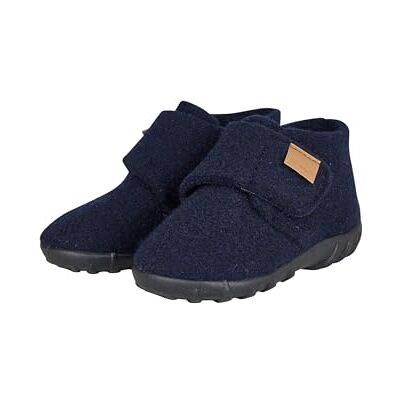 Sterntaler Hausschuhe uni Jungen Hausschuhe aus Wollfilz Baby und Kinder Hüttenschuh mit rutschfester Sohle Kindergarten Pantoffeln mit Klettverschluss, marine, Größe 21 Sterntaler Hausschuhe uni Jungen Hausschuhe aus Wollfilz Baby und Kinder Hüttenschuh mit rutschfester Sohle Kindergarten Pantoffeln mit Klettverschluss, marine, Größe 21