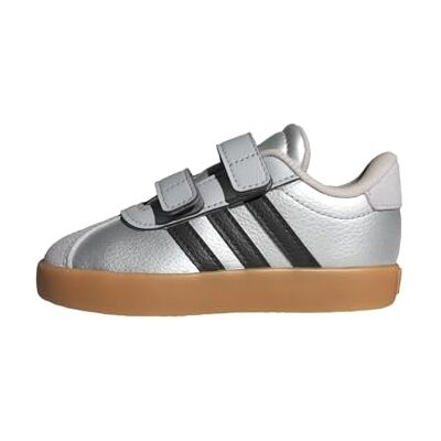 Adidas Unisex Baby VL Court 3.0 Shoes Infants, Silver met./core Black/LGH solid Grey, 24 EU Adidas Unisex Baby VL Court 3.0 Shoes Infants, Silver met./core Black/LGH solid Grey, 24 EU