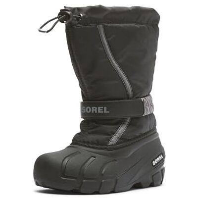 Sorel Youth Unisex Little Childrens Flurry Boot Stiefel, Black, City Grey Sorel Youth Unisex Little Childrens Flurry Boot Stiefel, Black, City Grey