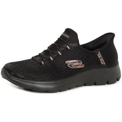 Skechers Damen Summits Classy Night Turnschuhe, Black Mesh Black Rose Gold Trim, 38.5 EU Skechers Damen Summits Classy Night Turnschuhe, Black Mesh Black Rose Gold Trim, 38.5 EU