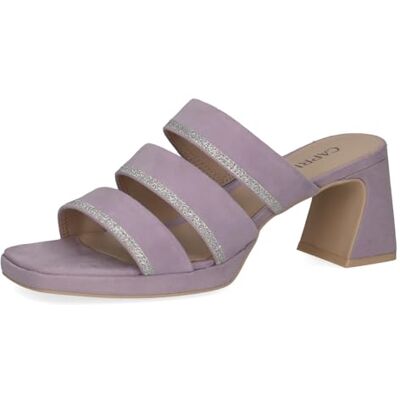 CAPRICE Damen Pantoletten aus Leder mit Absatz, Lila (Lavender Suede), 41 EU CAPRICE Damen Pantoletten aus Leder mit Absatz, Lila (Lavender Suede), 41 EU