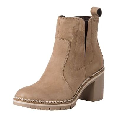 Tamaris Damen Chelsea Leder bequem; BEIGE, EU 38 Tamaris Damen Chelsea Leder bequem; BEIGE, EU 38