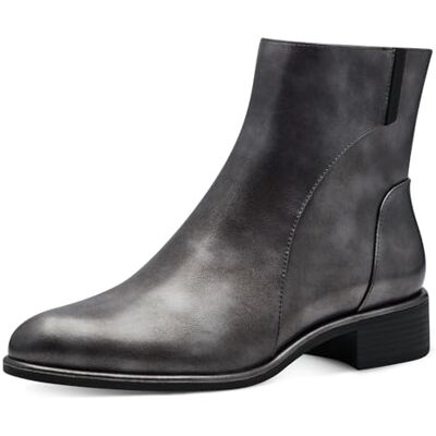 MARCO TOZZI by Guido Maria Kretschmer Damen Stiefeletten ohne Absatz aus Kunstleder Spitz, Silber (Pewter), 39 EU MARCO TOZZI by Guido Maria Kretschmer Damen Stiefeletten ohne Absatz aus Kunstleder Spitz, Silber (Pewter), 39 EU