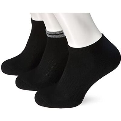 Nur Die 3er Pack Sport Sneaker aus atmungsaktiver Baumwolle kurze Sportsocken mit gepolsterter Sohle Damen, schwarz Mix, 35-38 Nur Die 3er Pack Sport Sneaker aus atmungsaktiver Baumwolle kurze Sportsocken mit gepolsterter Sohle Damen, schwarz Mix, 35-38