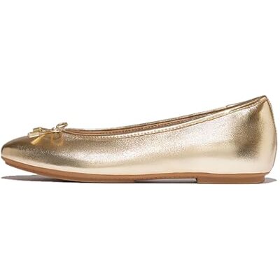 Fitflop Delicato Bow Soft Ballerina IH2-675, Women Ballerinas, Gold, 38 EU Fitflop Delicato Bow Soft Ballerina IH2-675, Women Ballerinas, Gold, 38 EU