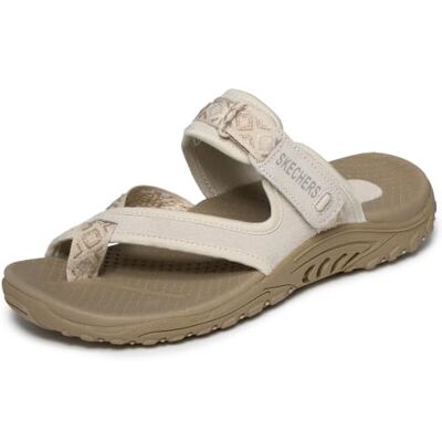 Skechers Women's Reggae Trailway Flip Flop, Natural/Cream, 7 M US Skechers Women's Reggae Trailway Flip Flop, Natural/Cream, 7 M US