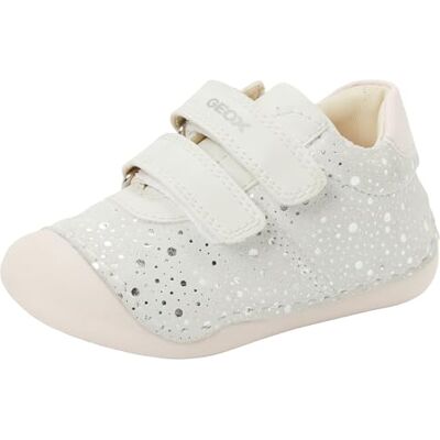 Geox Baby Girl B TUTIM B Crawl White/LT PINK 22_EU Geox Baby Girl B TUTIM B Crawl White/LT PINK 22_EU