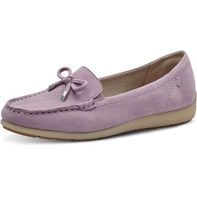 Tamaris Comfort Damen Mokassins aus Leder mit Schleife, Lila (Lilac Suede), 39 EU Tamaris Comfort Damen Mokassins aus Leder mit Schleife, Lila (Lilac Suede), 39 EU