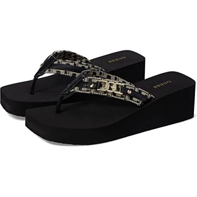 Guess Damen Ediva Keilsandale, Schwarz 001, 37.5 EU Guess Damen Ediva Keilsandale, Schwarz 001, 37.5 EU