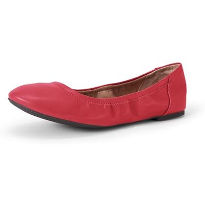 Amazon Essentials Damen Ballerinas Belice Zum Hineinschlüpfen, Kräftiges Mohnrot, 46 EU Weit Amazon Essentials Damen Ballerinas Belice Zum Hineinschlüpfen, Kräftiges Mohnrot, 46 EU Weit