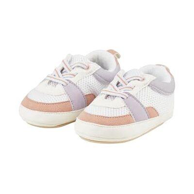 Sterntaler Baby Schuhe Farbmix – Babyschuhe aus Kunstleder und Gewebe mit elastischen Schnürsenkeln und rutschfester Sternensohle – Weiß, Größe 16 Sterntaler Baby Schuhe Farbmix – Babyschuhe aus Kunstleder und Gewebe mit elastischen Schnürsenkeln und rutschfester Sternensohle – Weiß, Größe 16