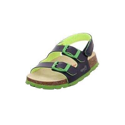 Superfit Jungen Fussbettpantoffel Knöchelriemchen Riemchensandalen, BLAU, 37 EU Superfit Jungen Fussbettpantoffel Knöchelriemchen Riemchensandalen, BLAU, 37 EU