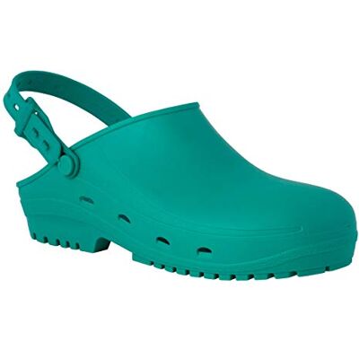 REPOSA MAX Clogs, Hygieneclogs, natürliches antistatisches Polymer, latexfrei, bequem, leicht, geschlossenes Obermaterial, Seitenlöcher, anatomische Sohle, SRC-Sohle,Grün,42 EU REPOSA MAX Clogs, Hygieneclogs, natürliches antistatisches Polymer, latexfrei, bequem, leicht, geschlossenes Obermaterial, Seitenlöcher, anatomische Sohle, SRC-Sohle,Grün,42 EU
