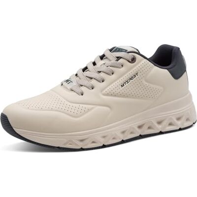 MARCO TOZZI Herren Sneaker leicht Wechselfußbett leicht elastische Schnürung Modern, beige (BEIGE), 44 EU MARCO TOZZI Herren Sneaker leicht Wechselfußbett leicht elastische Schnürung Modern, beige (BEIGE), 44 EU