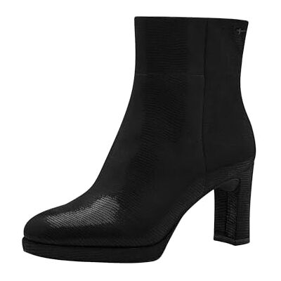 Tamaris Damen Absatzstiefelette Textil Blockabsatz Vegan; BLACK STRUCTURE, EU 41 Tamaris Damen Absatzstiefelette Textil Blockabsatz Vegan; BLACK STRUCTURE, EU 41