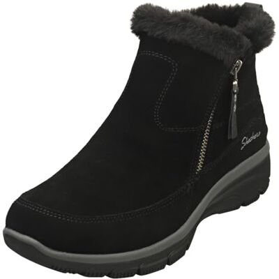 Skechers Damen Easy Going Cool Zip! Boots, Black Suede, 38.5 EU Skechers Damen Easy Going Cool Zip! Boots, Black Suede, 38.5 EU