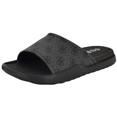 Guess Magaria Slide Sandale für Herren, Dunkelgraues Logo Multi 020, 45 EU Guess Magaria Slide Sandale für Herren, Dunkelgraues Logo Multi 020, 45 EU