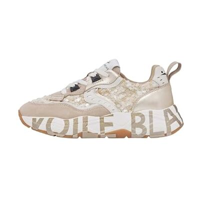 VOILE BLANCHE Sneakers aus Veloursleder und Stoff, Beige-Platin 40 VOILE BLANCHE Sneakers aus Veloursleder und Stoff, Beige-Platin 40