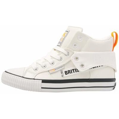 British Knights Damen ROCO Tag Sneaker, White/NEON ORANGE,39 EU British Knights Damen ROCO Tag Sneaker, White/NEON ORANGE,39 EU