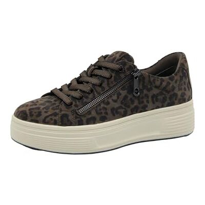 Tamaris Comfort Damen Plateau Sneaker mit Reißverschluss Low Top, Mehrfarbig (Mocca Leopard), 42 EU Tamaris Comfort Damen Plateau Sneaker mit Reißverschluss Low Top, Mehrfarbig (Mocca Leopard), 42 EU