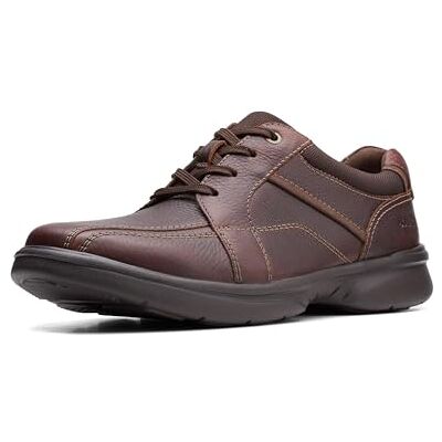 Clarks Herren Bradley Walk Oxford-Schuh, Braun getrommelt, 45.5 EU Clarks Herren Bradley Walk Oxford-Schuh, Braun getrommelt, 45.5 EU