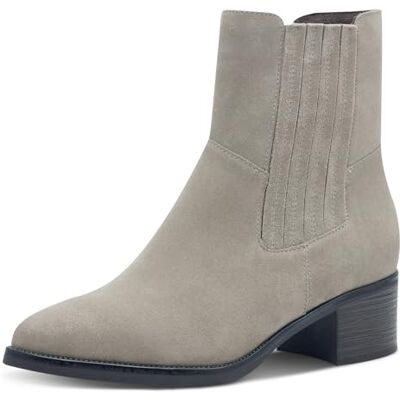 MARCO TOZZI Damen Chelsea Boots aus Leder mit Absatz, Braun (Pepper), 37 EU MARCO TOZZI Damen Chelsea Boots aus Leder mit Absatz, Braun (Pepper), 37 EU