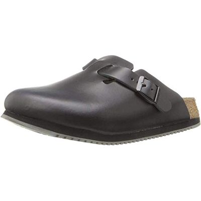 Birkenstock Boston Super Grip aus Naturleder Herren und Damen Clogs Berufsschuh Rutschhemmende Gummi-Eva-Sohle nach EN ISO 20347 Anatomisch geformtes Kork-Latex-Fußbett Schwarz Normal 45 Birkenstock Boston Super Grip aus Naturleder Herren und Damen Clogs Berufsschuh Rutschhemmende Gummi-Eva-Sohle nach EN ISO 20347 Anatomisch geformtes Kork-Latex-Fußbett Schwarz Normal 45